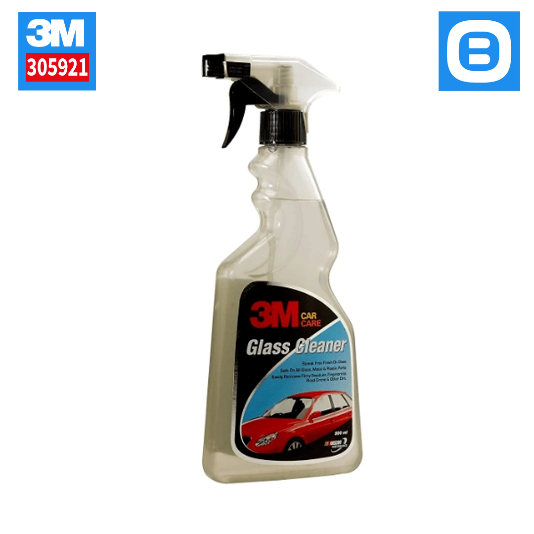 3M 305921 Glass Cleaner, Nước rửa kính và vệ sinh kính xe hơi, 500ml