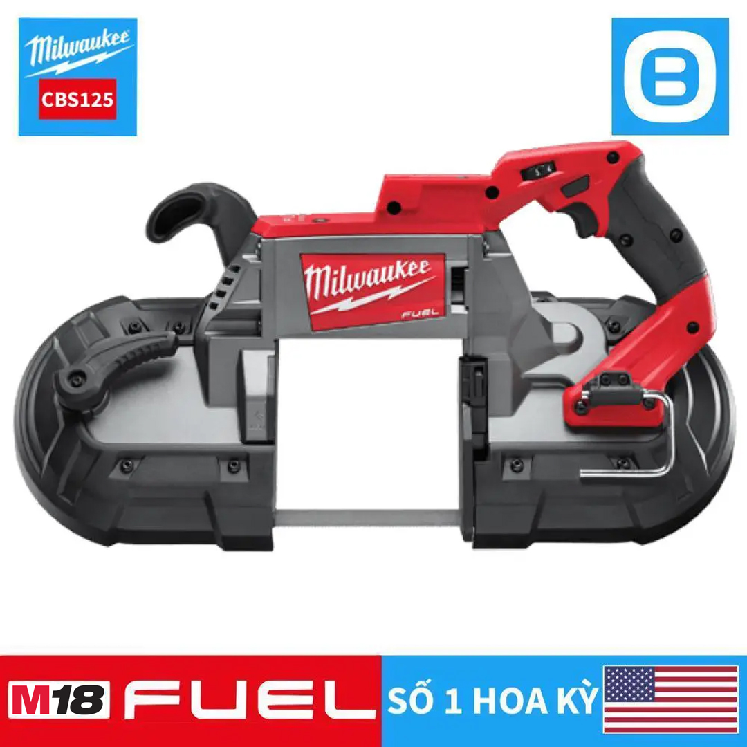 Milwaukee M18 CBS125, Máy cưa vòng, 18V, Đường kính cắt 125 mm, Màu đỏ đen, 18105016