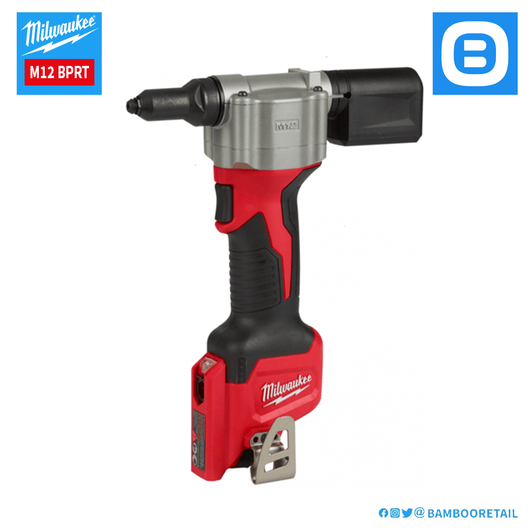 Milwaukee M12 BPRT, Máy bắn đinh rút, 12V, Đinh tán 4,8mm, 9000N, Màu đỏ đen, 18252007