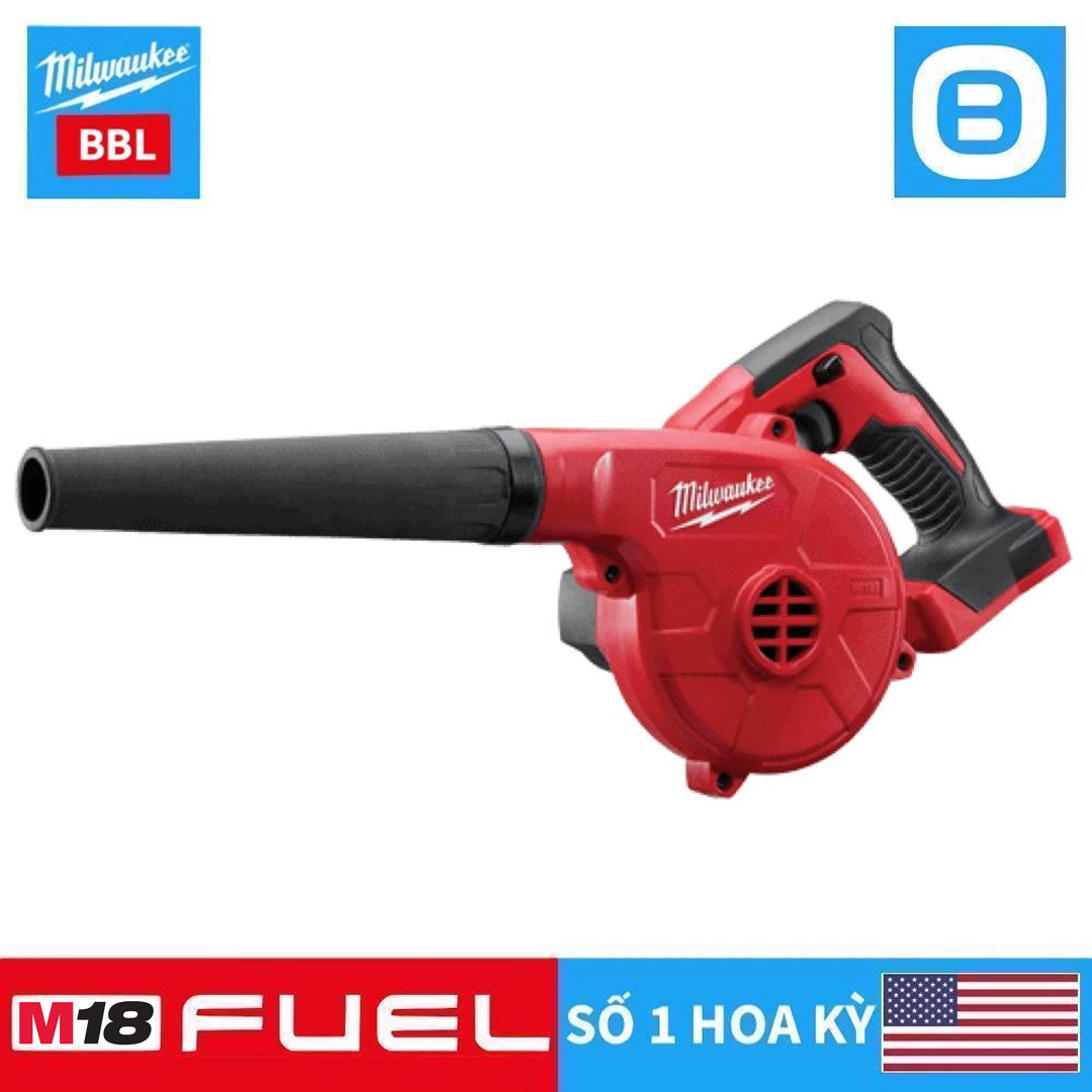 Milwaukee M18 BBL, Máy thổi bụi, 18V, Màu đỏ đen, 16042201