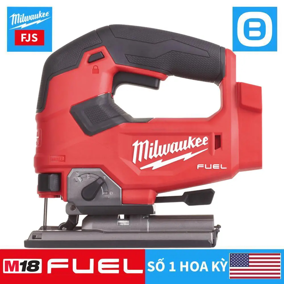 Milwaukee M18 FJS Máy cưa sọc, 18V, Độ dày thép 10 mm, Góc nghiêng 45 độ, Màu đỏ đen, 18287008