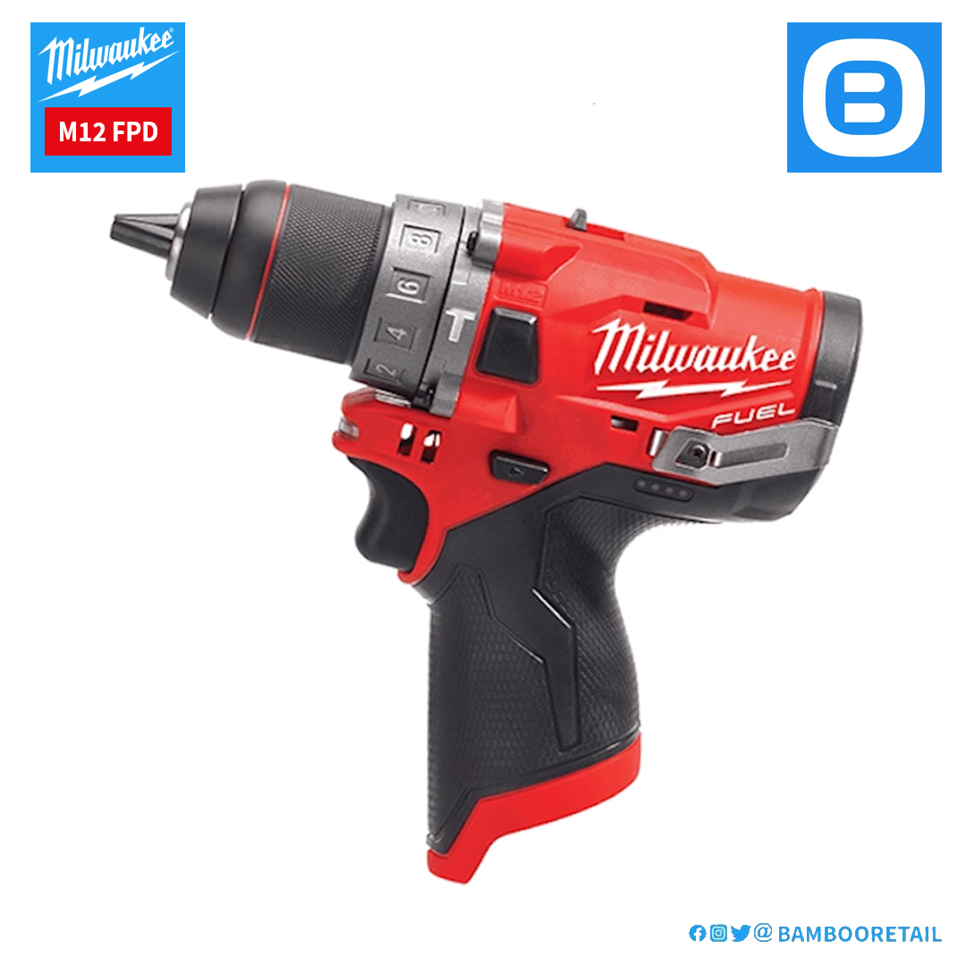 Milwaukee M12 FPD, Máy khoan động lực 12V, Màu đỏ đen, 18194045-18194050
