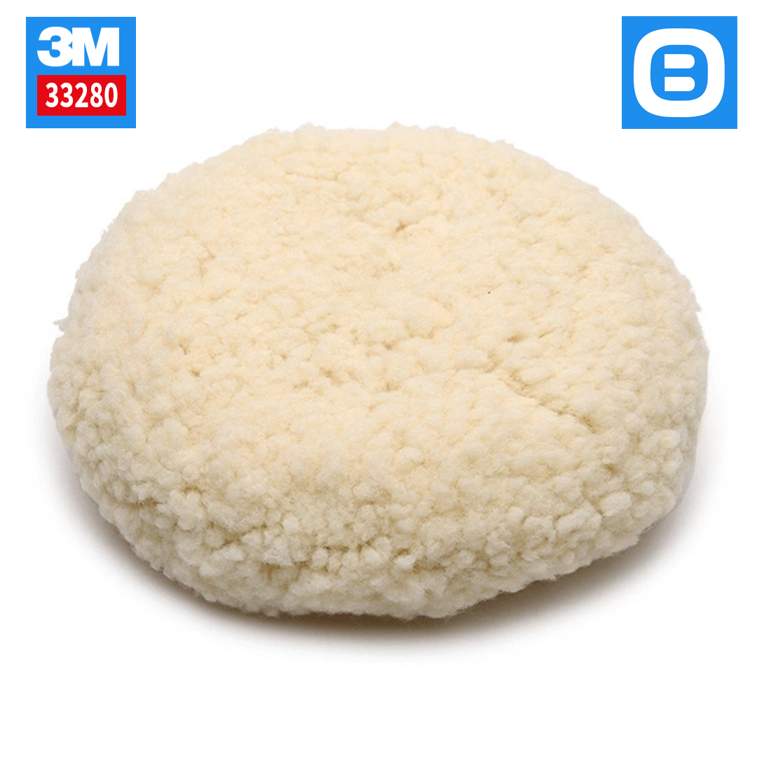 3M 33280, Phớt lông cừu đánh bóng, 2 mặt, 9 Inch - 225mm