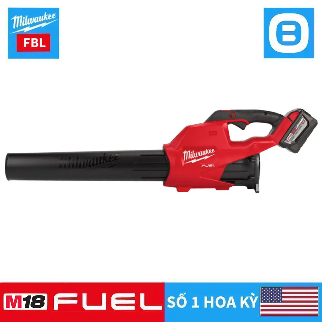 Milwaukee M18 FBL, Máy thổi bụi, 18V, Màu đỏ đen, 18223027