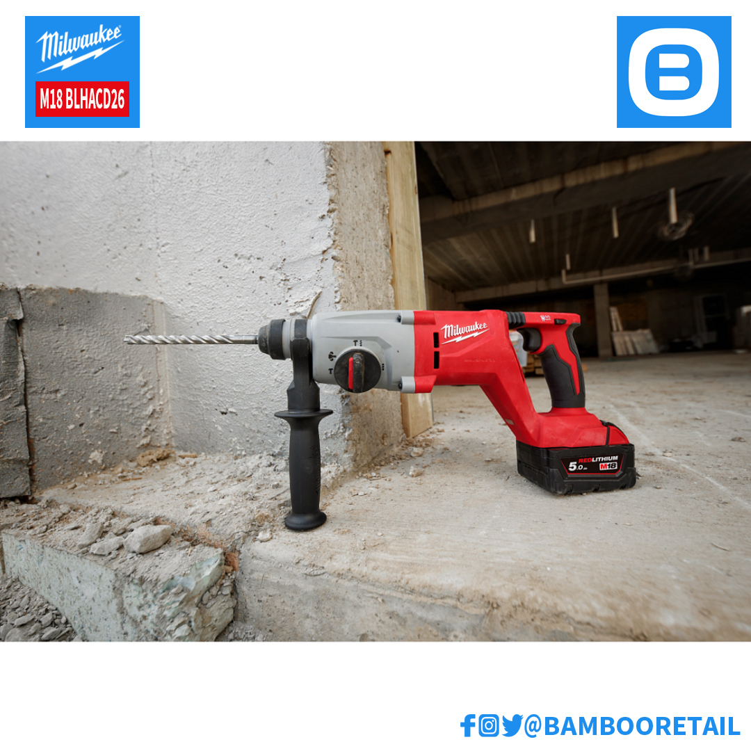 Milwaukee M18 BLHACD26, Máy khoan bê tông, 18V, 26mm, Màu đỏ đen