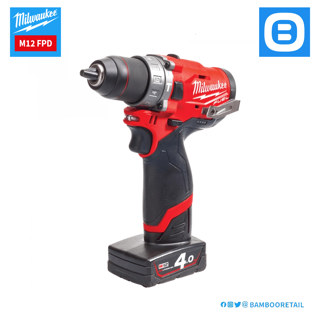 Milwaukee M12 FPD, Máy khoan động lực 12V, Màu đỏ đen, 18194045-18194050