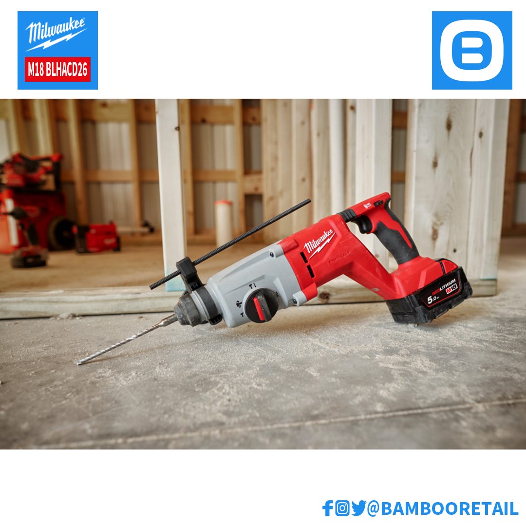 Milwaukee M18 BLHACD26, Máy khoan bê tông, 18V, 26mm, Màu đỏ đen