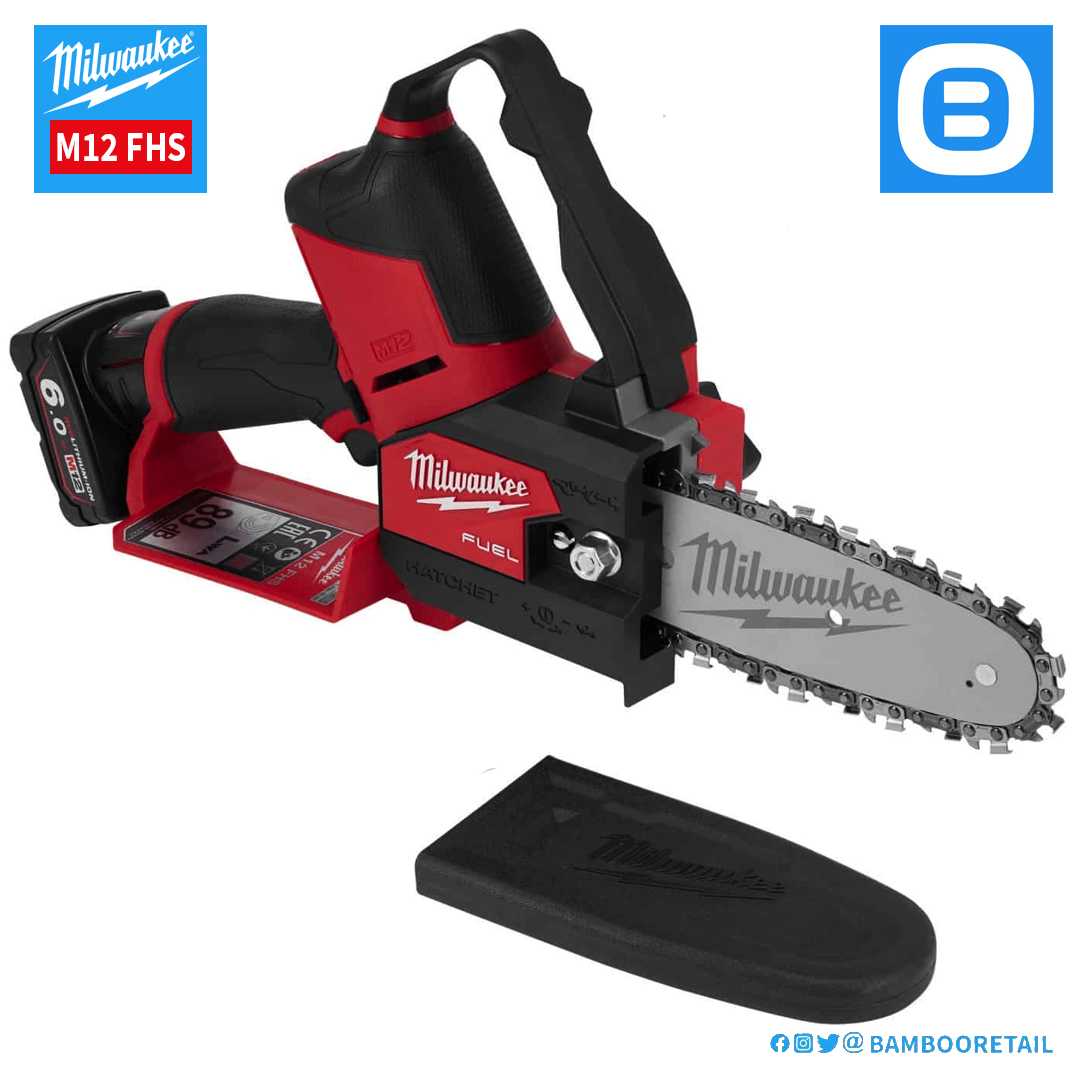 Milwaukee M12 FHS, Máy cưa xích, 12V, Chiều dài cắt 140 mm, Màu đỏ đen, 18488007