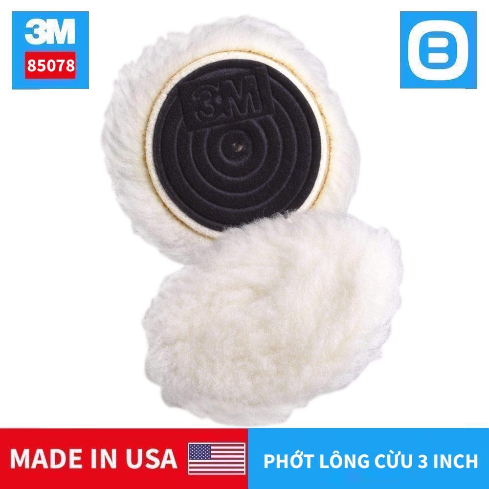 3M 85078 Finesse-It Buffing Pad, Phớt lông cừu đánh bóng 3 Inch, Màu trắng