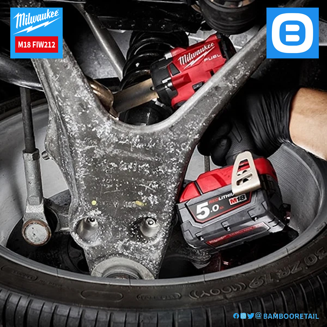 Milwaukee M18 FIW212, Máy siết bu lông, 18V, 339 Nm, 1/2 inch, M16, Màu đỏ đen, 18495026