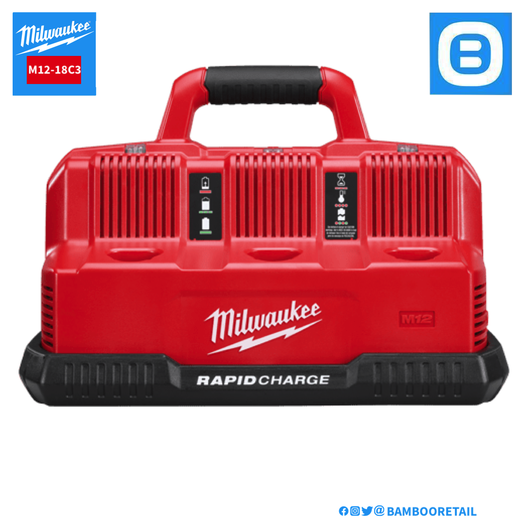 Milwaukee M12-18C3, Trạm sạc nhanh 12V-18V, 2092010