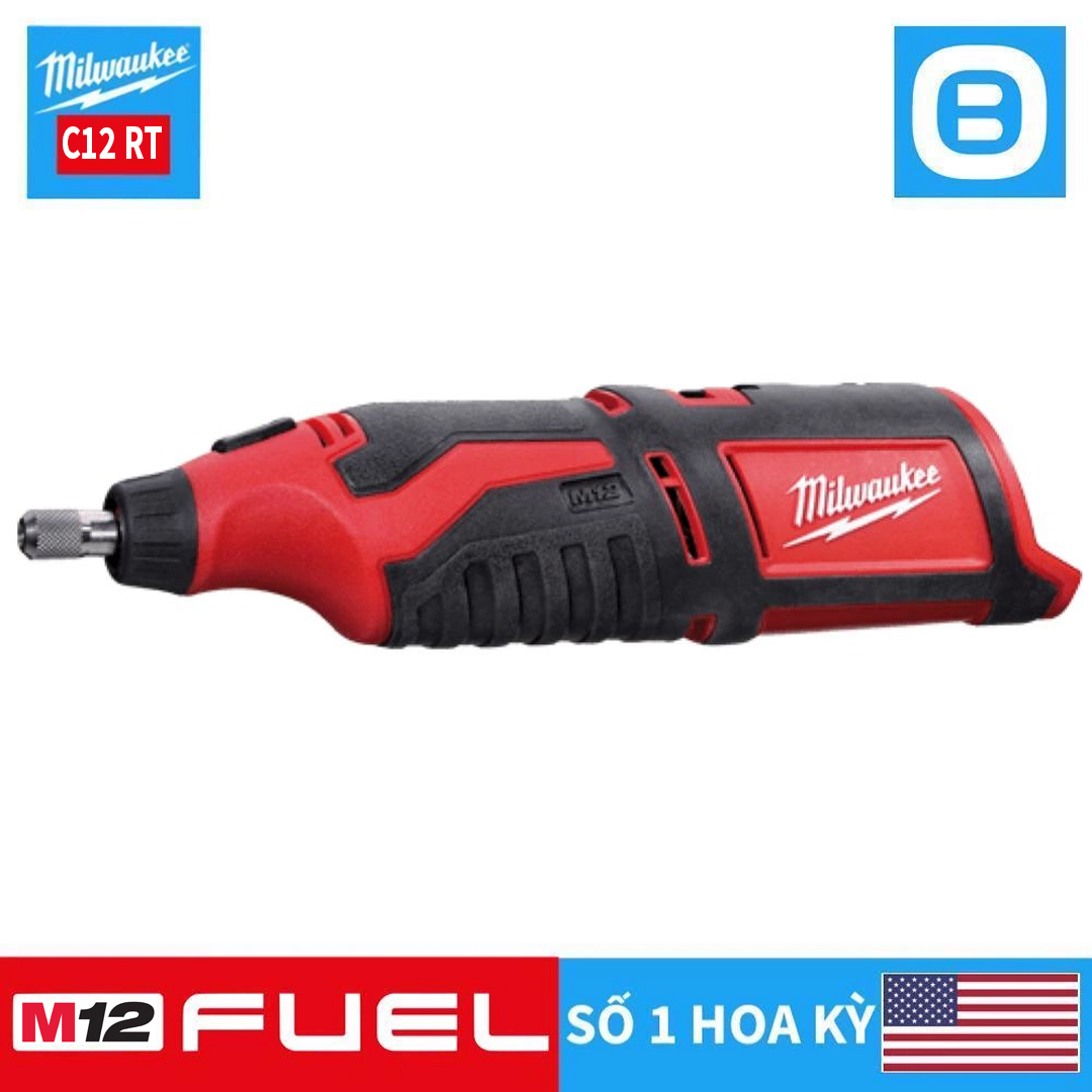 Milwaukee C12 RT, Dụng cụ xoay đa năng, 12V, Màu đỏ đen, 18042020