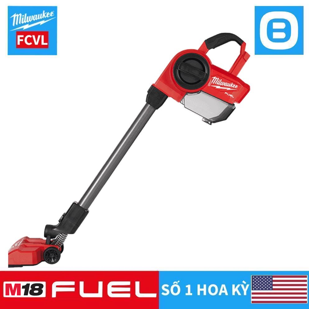 Milwaukee M18 FCVL, Máy hút bụi cầm tay, 18V, HEPA, 0.95L, Màu đỏ đen, 16121008