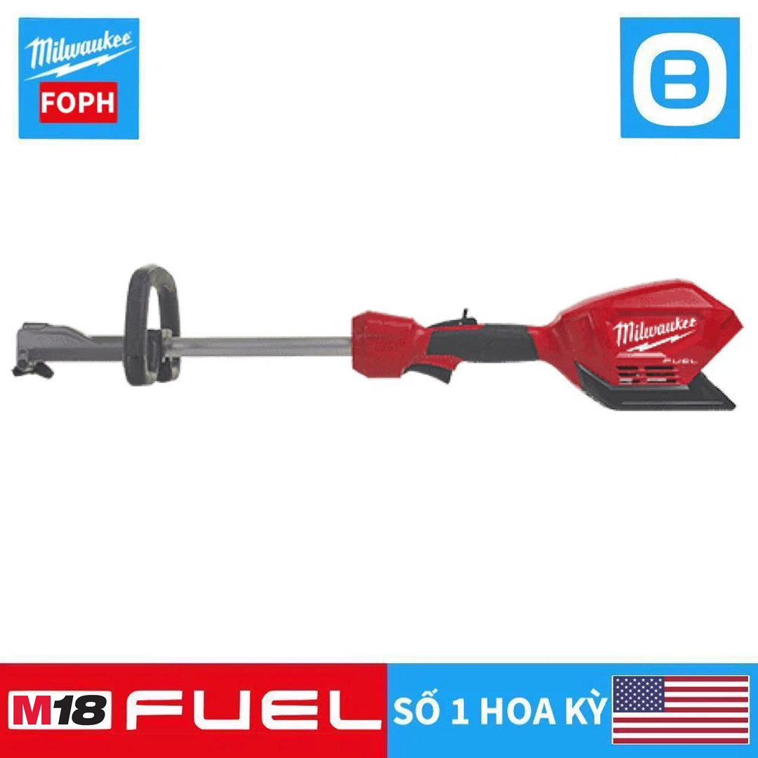 Milwaukee M18 FOPH, Máy cắt cỏ động cơ không chổi than, Pin 18V, Dài 881mm, Màu đỏ đen, 18350011