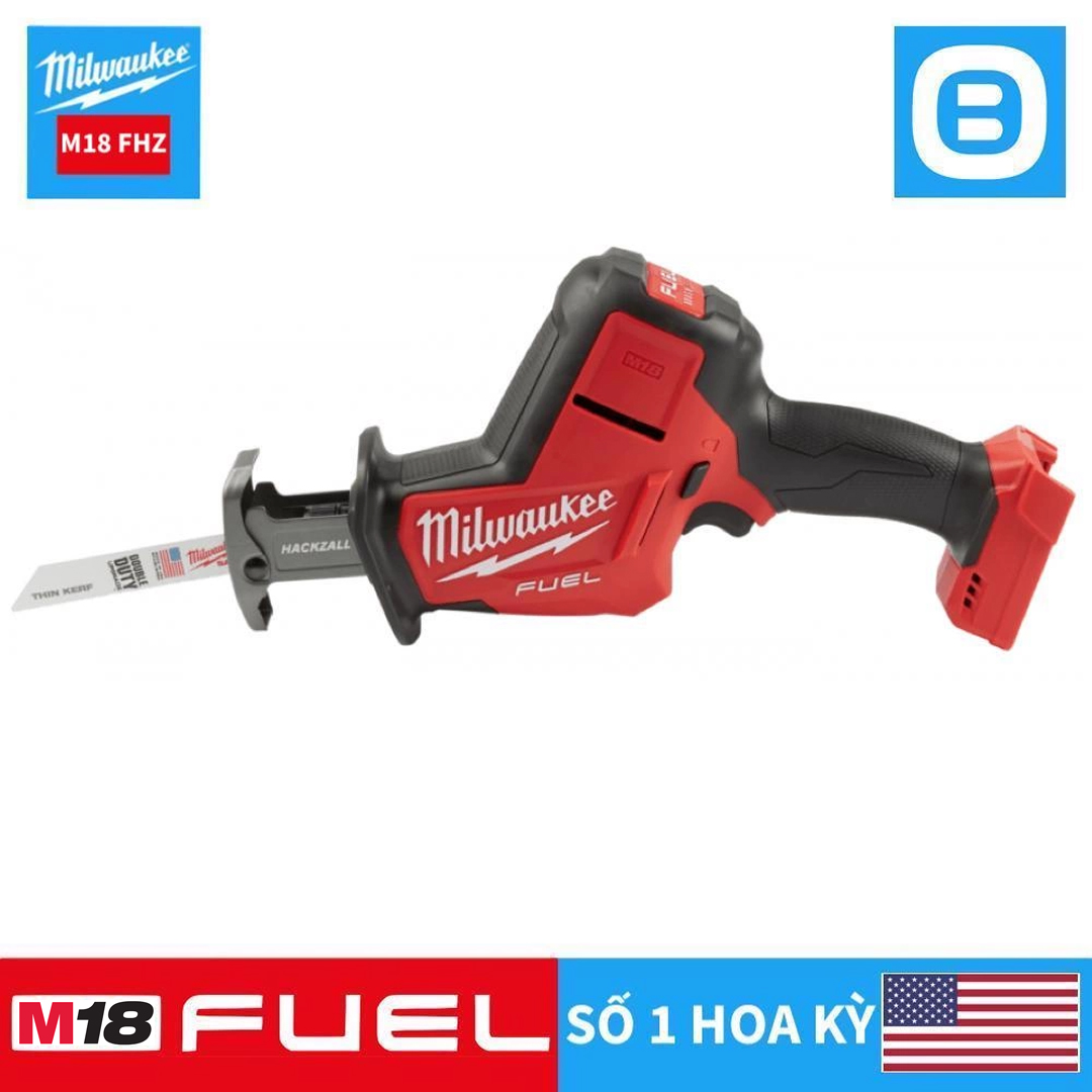 Milwaukee M18 FHZ, Máy cưa kiếm, 18V, Độ sọc 22 mm, Màu đỏ đen, 18262012