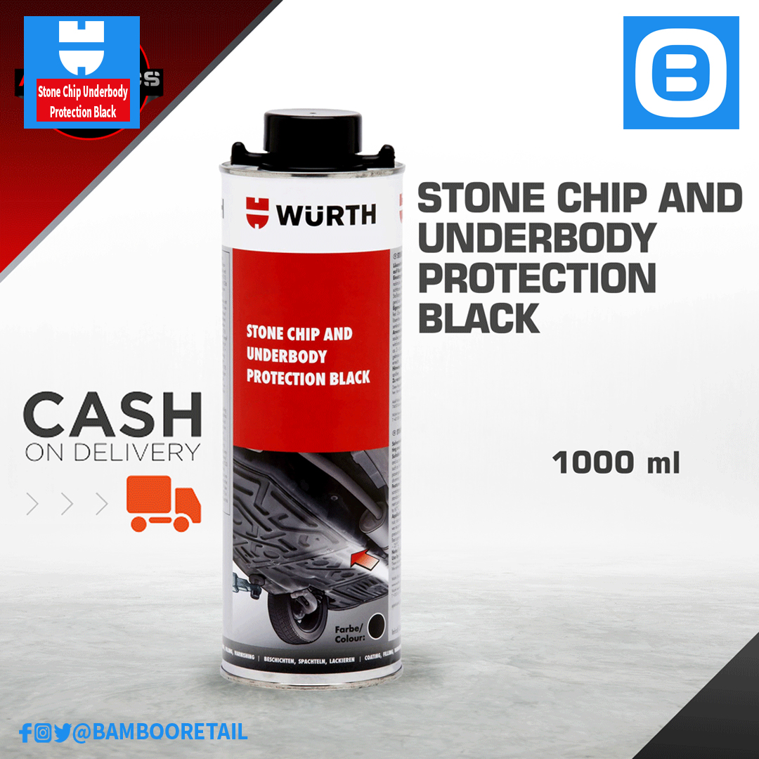 Wurth Stone Chip And Underbody Protection Black, Sơn phủ gầm UBS chống đá văng, Màu đen, 1l, 0892075200