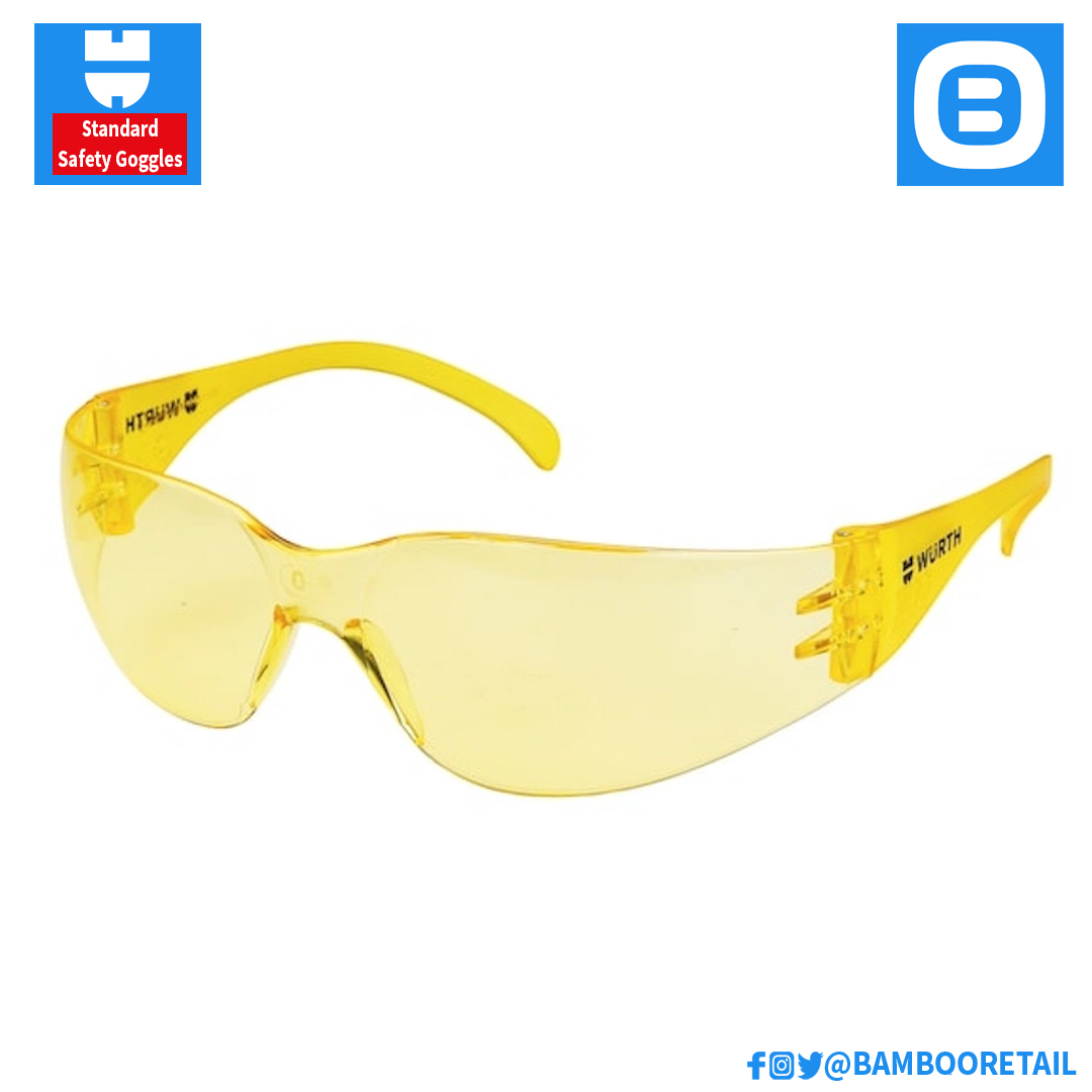 Wurth Standard Safety Goggles, Kính bảo hộ, Màu vàng, 0899103122