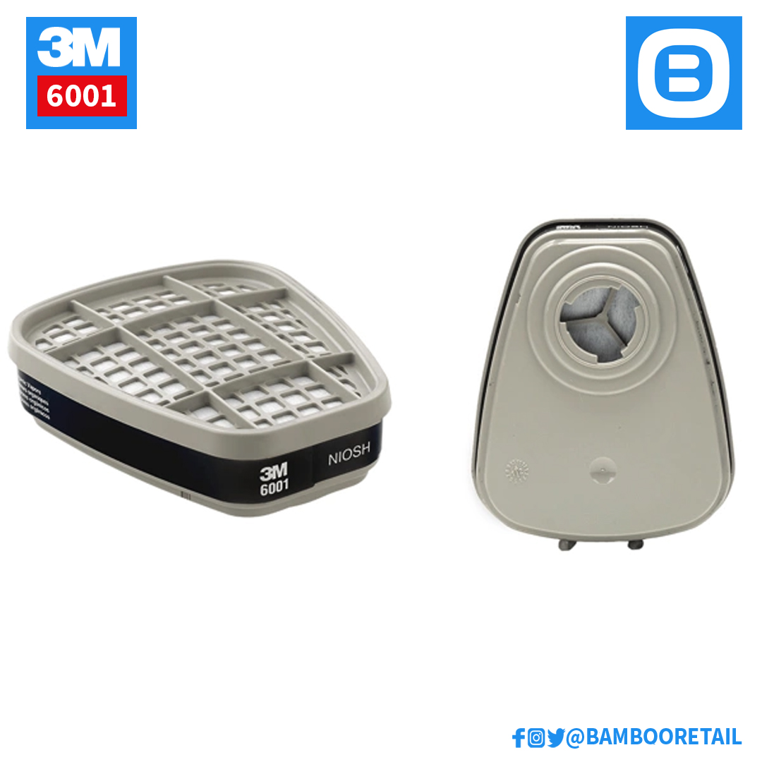 3M 6001, Phin lọc hơi hữu cơ than hoạt tính, Màu xám, WX700900094