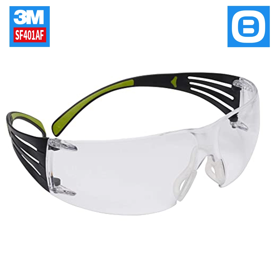 3M SecureFit SF401AF, Kính bảo hộ lao động, Chống đọng sương, Hấp thụ 99% tia UV, Chống trầy xước, Trong suốt, 70071676350