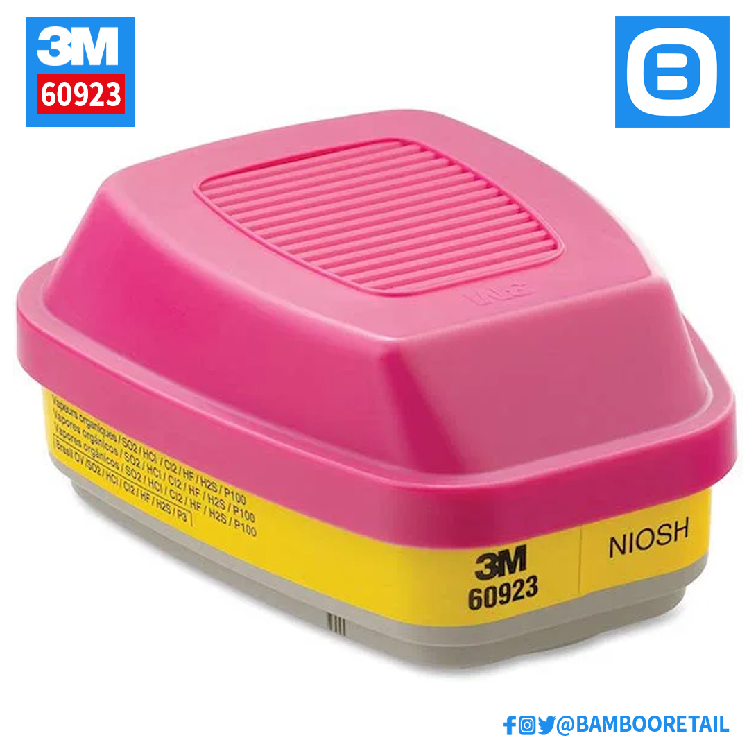3M 60923, Phin lọc hơi hữu cơ, axit, NIOSH P100