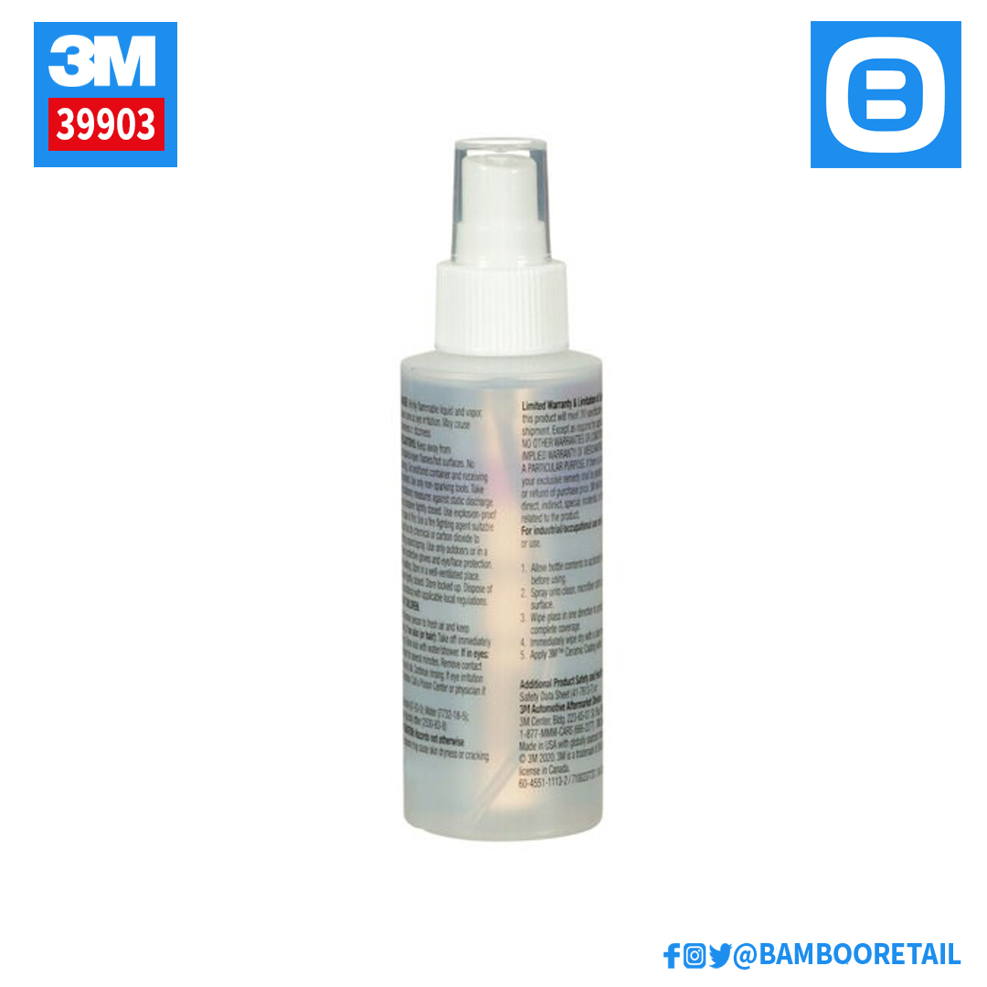 3M 39903 Glass Pre-Treatment, Dung dịch sử lý bề mặt kính trước khi phủ Ceramic 39901, Trong suốt, 118 ml, 7100237737