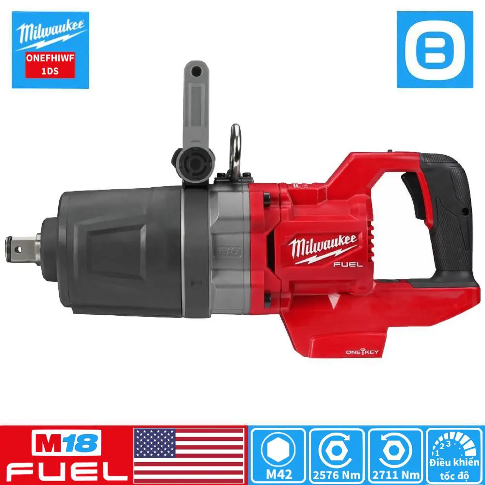 Milwaukee, Special Combo 4, 1 Máy siết bu lông M18 ONEFHIWF1DS-0X0, 1 Sạc nhanh M12-18FC, 1 Pin M18HB12, 1 Găng tay chống cắt Lv3