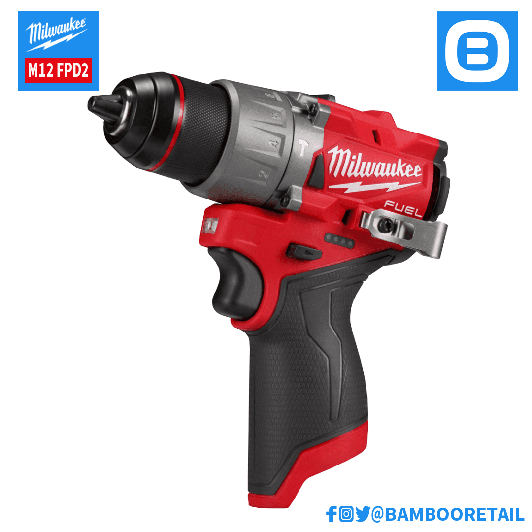 Milwaukee M12 FPD2, Máy khoan động lực, 12V, Màu đỏ đen