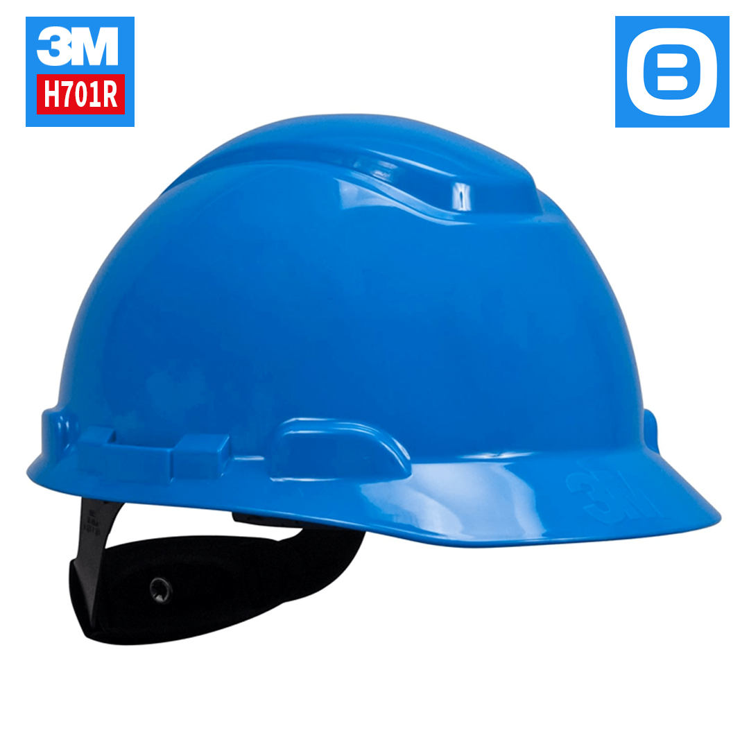 3M H701R, Nón bảo hộ giảm chấn dạng nút vặn 4 điểm nối, Không lỗ thông khí, Màu trắng, 70071577921