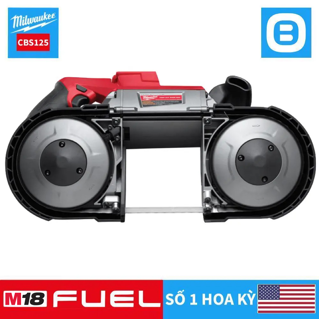Milwaukee M18 CBS125, Máy cưa vòng, 18V, Đường kính cắt 125 mm, Màu đỏ đen, 18105016