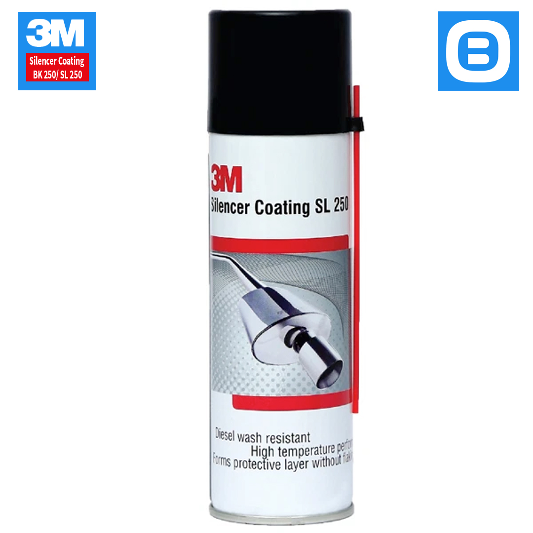 3M Silencer Coating SL250 BK250, Sơn phủ chống sét chịu nhiệt độ cao bảo vệ Pô ống xả, 250ml