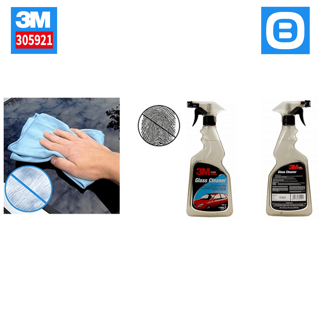 3M 305921 Glass Cleaner, Nước rửa kính và vệ sinh kính xe hơi, 500ml