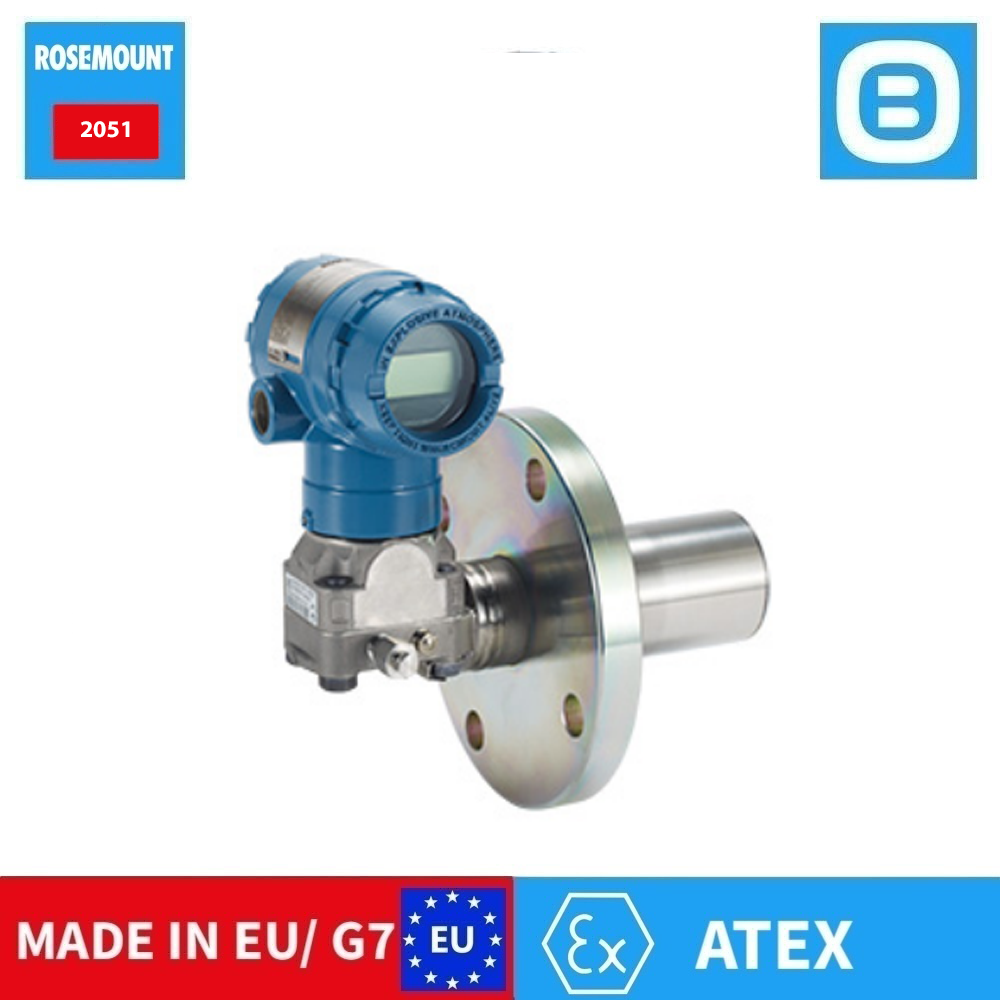 Rosemount 2051 Coplanar Pressure Transmitter, Cảm biến áp suất, Chênh áp 137 bar - Áp suất 137 bar, IEC 61508, ATEX, Xuất xứ EU/G7