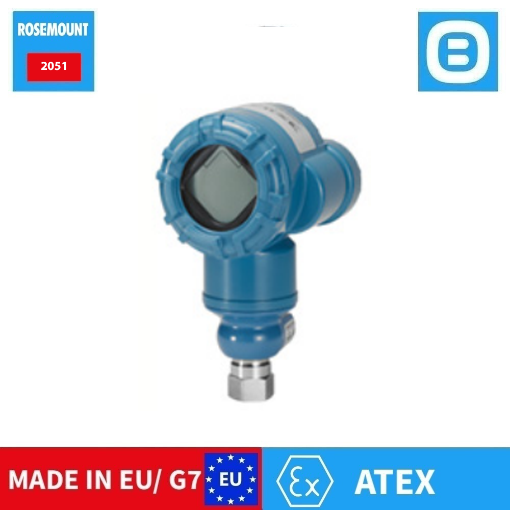 Rosemount 2051 Coplanar Pressure Transmitter, Cảm biến áp suất, Chênh áp 137 bar - Áp suất 137 bar, IEC 61508, ATEX, Xuất xứ EU/G7