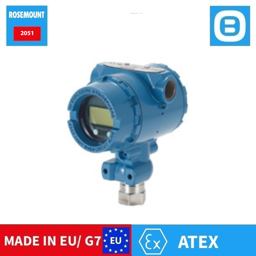 Rosemount 2051 Coplanar Pressure Transmitter, Cảm biến áp suất, Chênh áp 137 bar - Áp suất 137 bar, IEC 61508, ATEX, Xuất xứ EU/G7