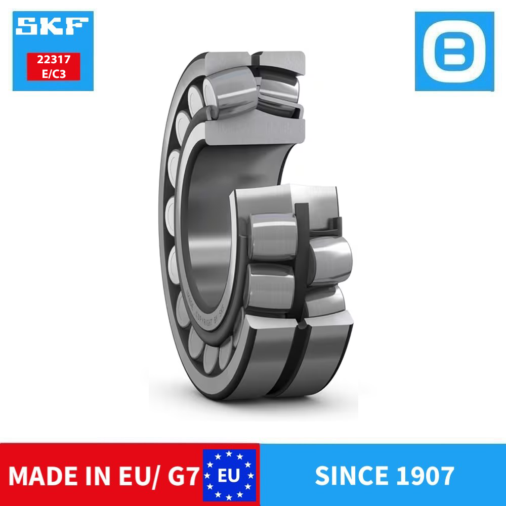 SKF 22317 E E/C3 EK Spherical roller bearing, Vòng bi tang trống hai dãy tự lựa, d85xD180xB60 mm, Xuất xứ EU/G7