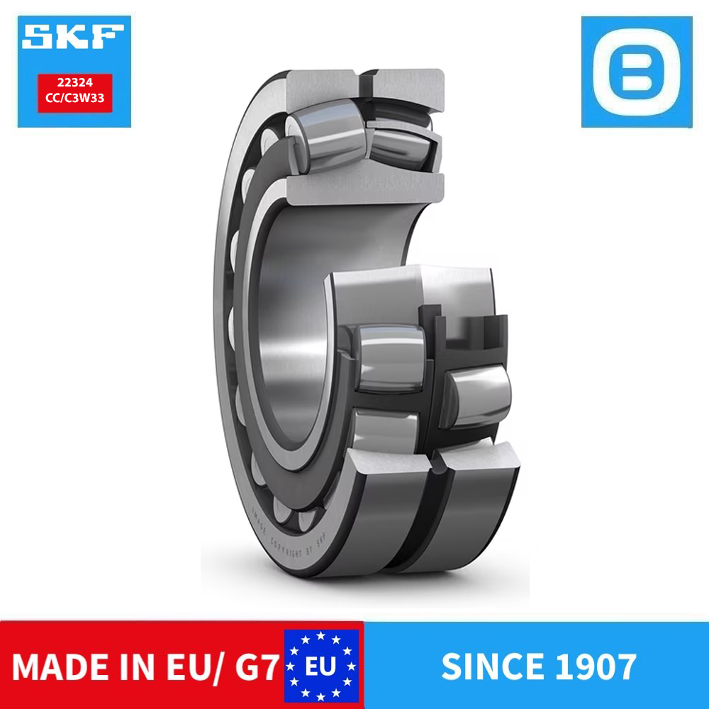SKF 22324 CC/W33 CC/C3W33 Spherical roller bearing, Vòng bi tang trống hai dãy tự lựa, d120xD260xB86 mm, Xuất xứ EU/G7