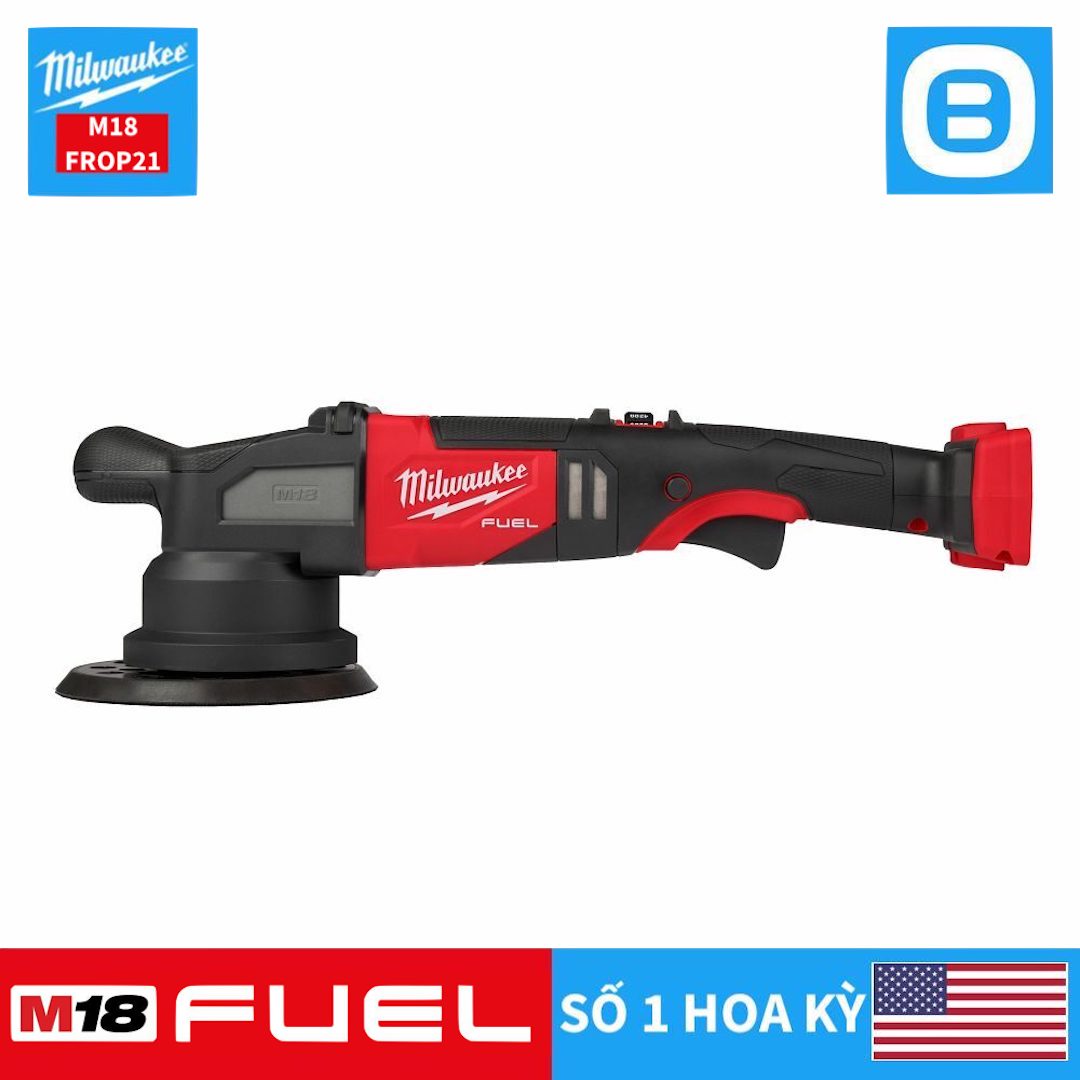 Milwaukee, Combo Máy đánh bóng M18 FROP21 - Nhận quà trọn vẹn, 1 Máy đánh bóng M18 FROP21, 1 Pin 5Ah, 1 Sạc 12-18V
