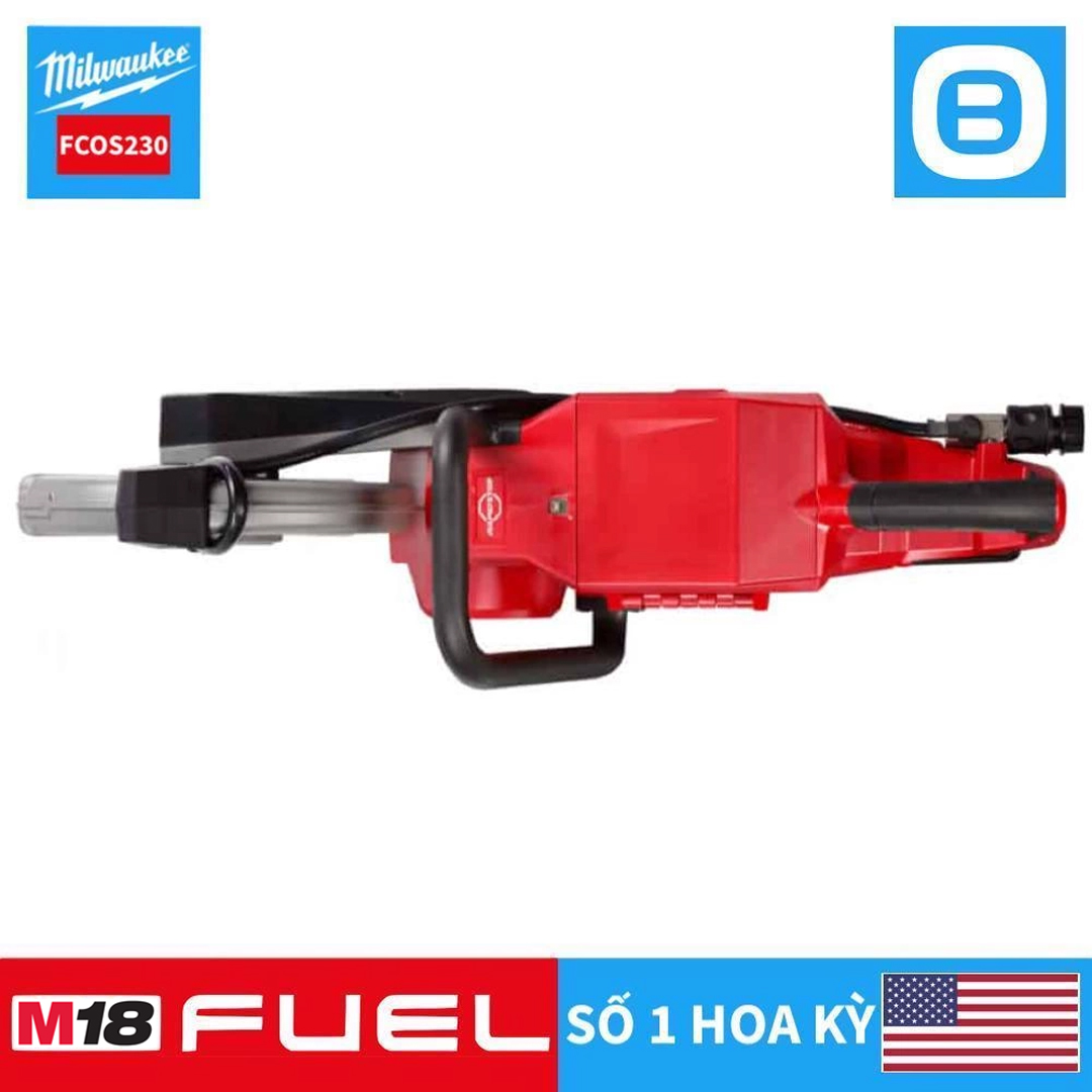 Milwaukee M18 FCOS230, Máy cắt bê tông, 18V, Đường kính đĩa cắt 230 mm, Màu đỏ đen, 18386012