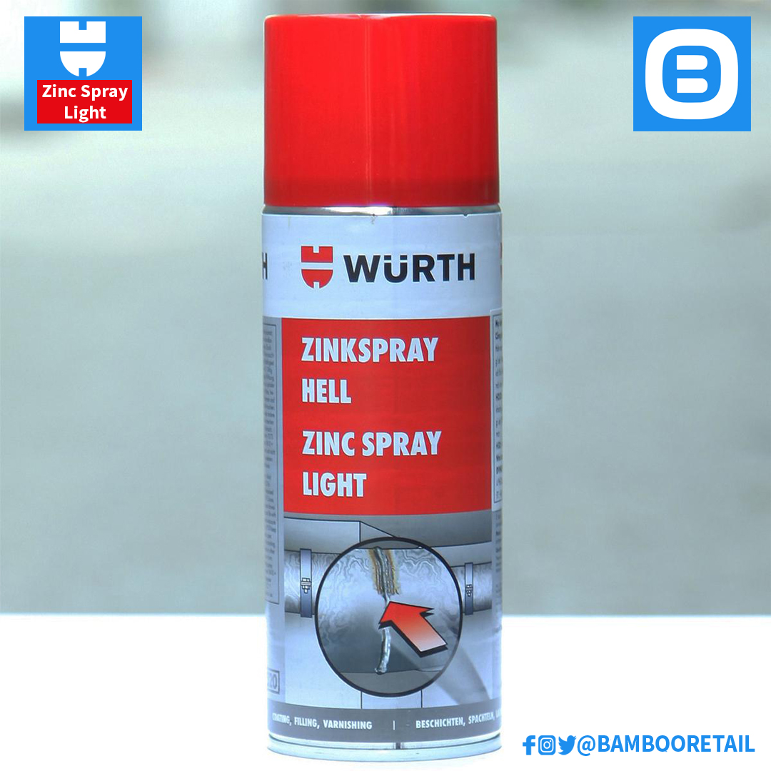 Wurth Zinc Spray Light, Chất mạ kẽm màu sáng 400ml, 0893113114