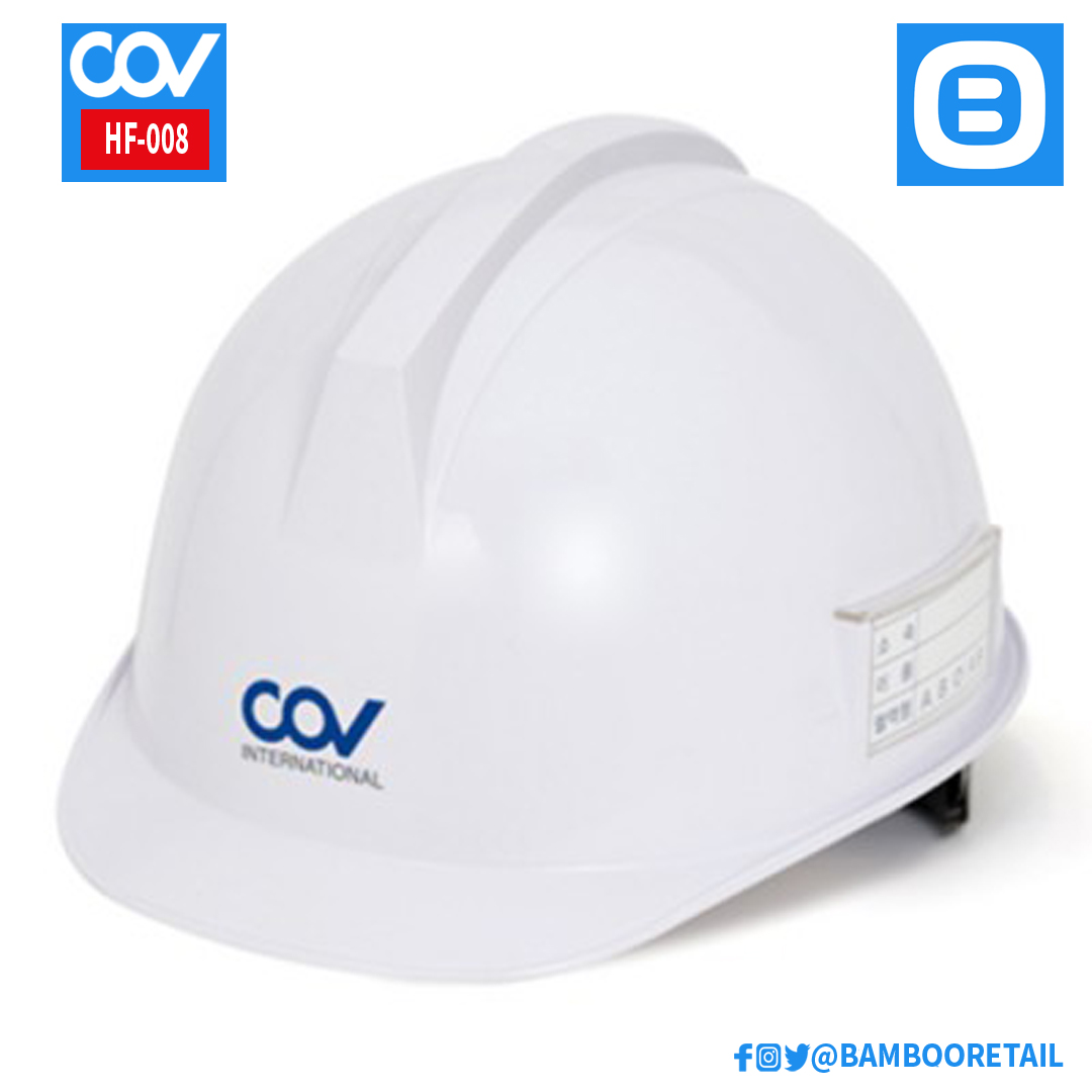 COV HF-008, Mũ bảo hộ lao động có lỗ thông khí, ABS, KOSHA, Màu trắng