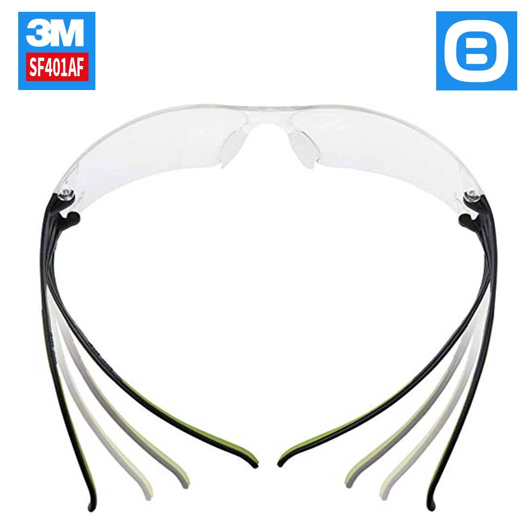 3M SecureFit SF401AF, Kính bảo hộ lao động, Chống đọng sương, Hấp thụ 99% tia UV, Chống trầy xước, Trong suốt, 70071676350