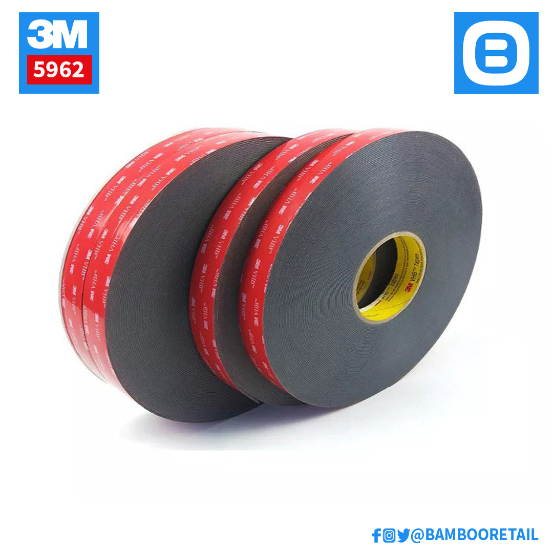 5962 3M VHB 5962, Băng keo cường lực hai mặt, 50mm x 33m, Màu đen ...