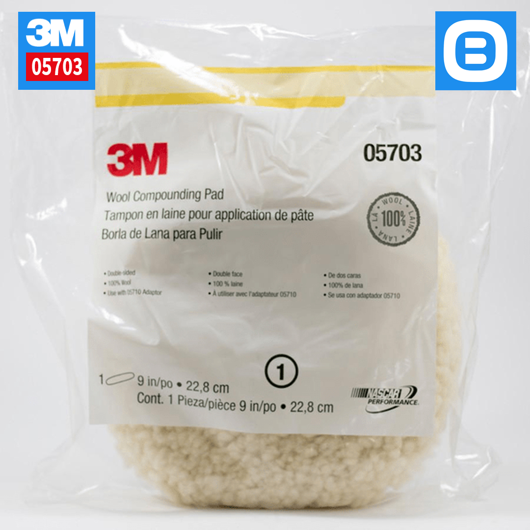 3M 05703, Phớt lông cừu đánh bóng, 2 mặt, 8 Inch - 200mm