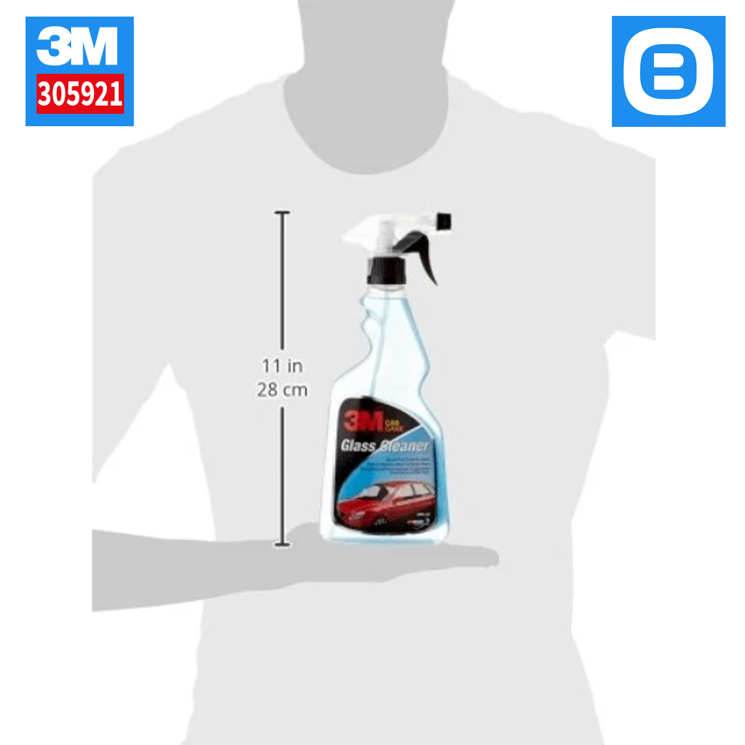 3M 305921 Glass Cleaner, Nước rửa kính và vệ sinh kính xe hơi, 500ml