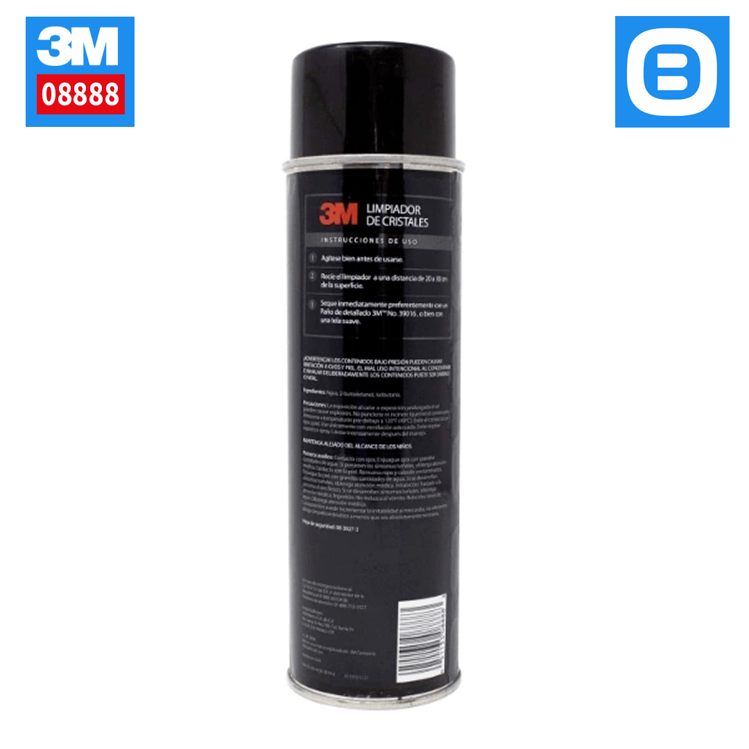 3M 08888 Glass Cleaner, Nước rửa kính và vệ sinh kính xe hơi, 538g