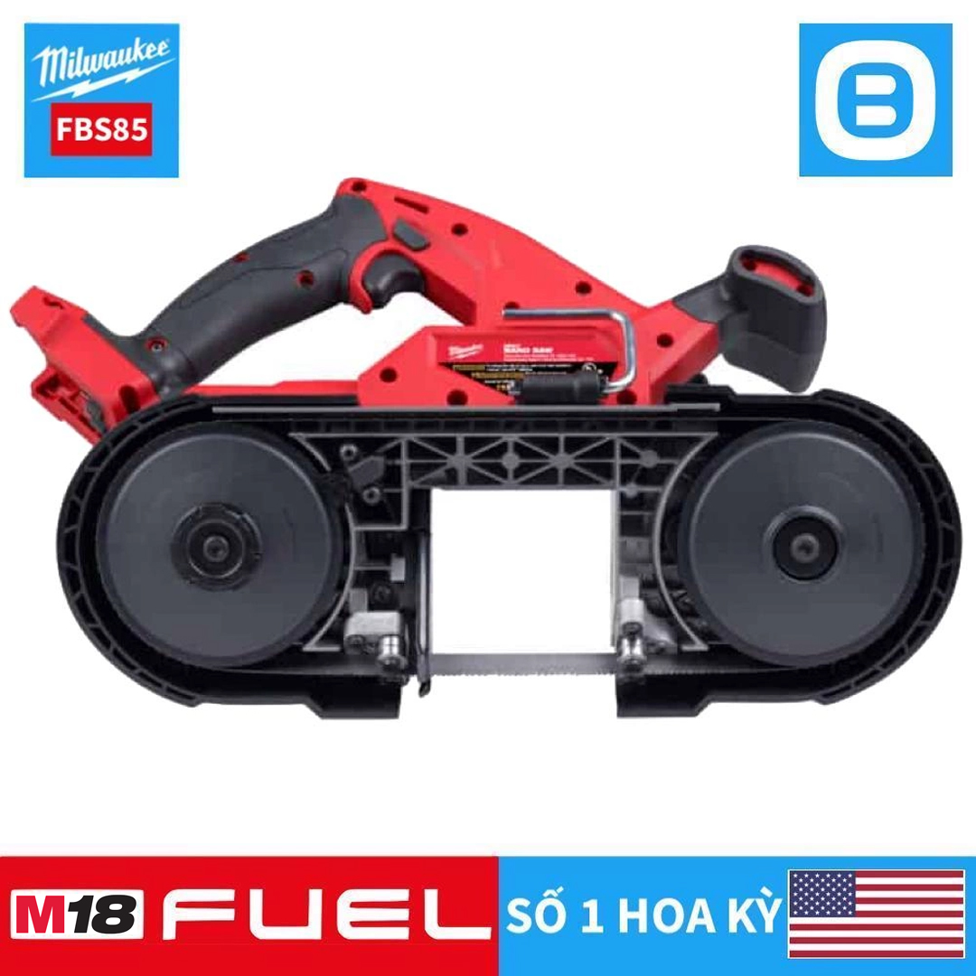 Milwaukee M18 FBS85, Máy cưa vòng, 18V, Đường kính cắt 85 mm, Màu đỏ đen, 18402011