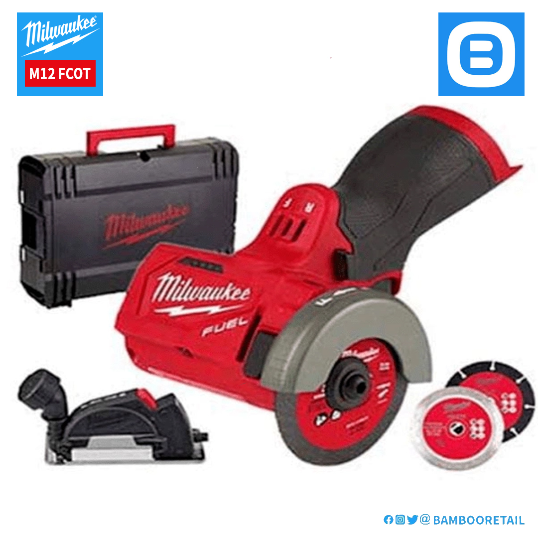 Milwaukee M12 FCOT, Máy cắt đá kim loại, 12V, Đường kính lưỡi 76 mm, Màu đỏ đen, 18264007