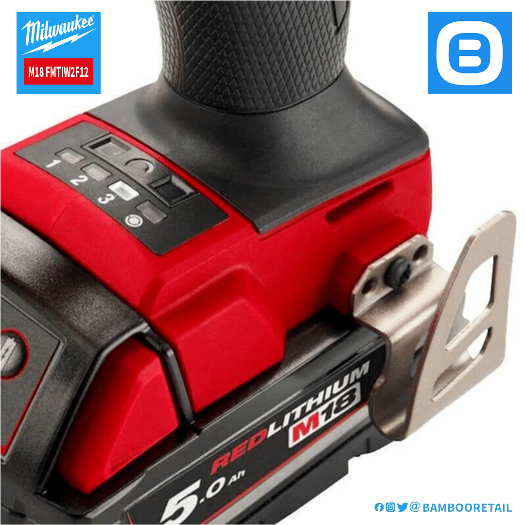 Milwaukee M18 FMTIW2F12, Máy siết bu lông, 18V, 745Nm, 1/2 inch, M22, Màu đỏ đen, 18508015