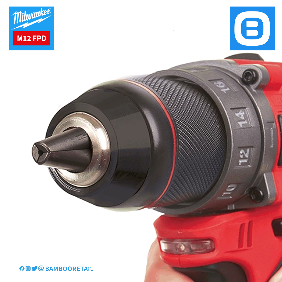 Milwaukee M12 FPD, Máy khoan động lực 12V, Màu đỏ đen, 18194045-18194050