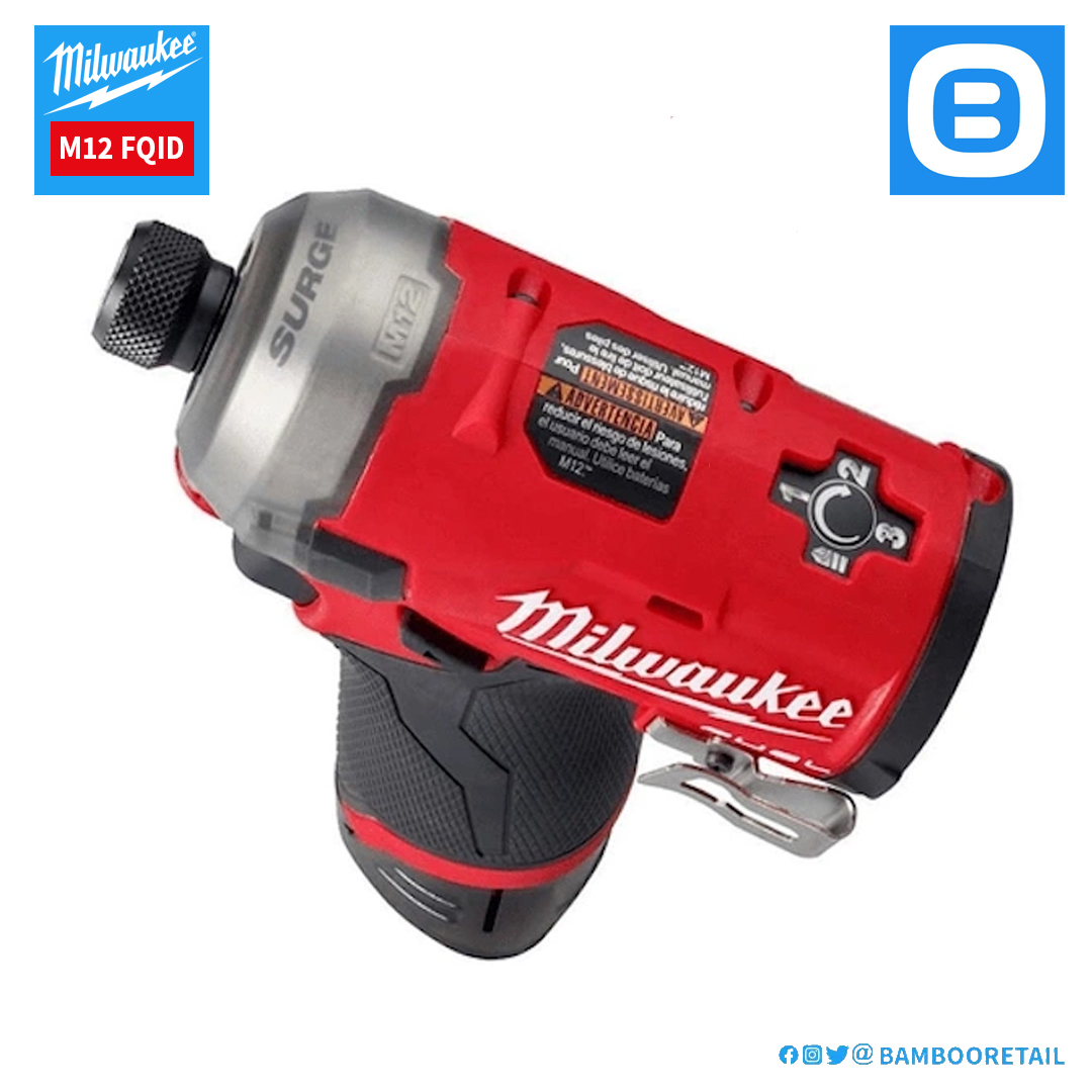 Milwaukee M12 FQID, Máy vặn vít thủy lực, 12V, Màu đỏ đen, 18370010